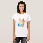 Colorful Abstract Fox T-shirt (Voorkant volledig)