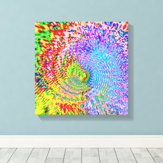 Colorful Abstract Fractal Canvas Afdruk (Insitu (Houten vloer))