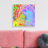 Colorful Abstract Fractal Canvas Afdruk (Insitu (Woonkamer))