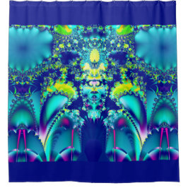 Colorful Abstract Fractal Douchegordijn