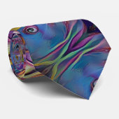 Colorful abstract fractal stropdas (Opgerold)