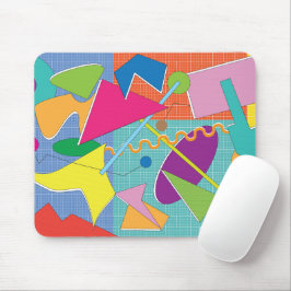 Colorful Abstract Fun Graphic Shapes Mouse Pad Muismat