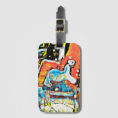 Colorful Abstract Geometric Art  Bagagelabel (Voorkant (verticaal))
