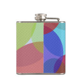 Colorful Abstract Geometric Circles Personalised Heupfles (Achterkant)