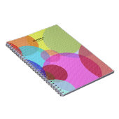 Colorful Abstract Geometric Circles Personalised Notitieboek (Rechterzijde)