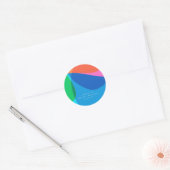 Colorful Abstract Geometric Custom Vrijgezellenfee Ronde Sticker (Envelop)