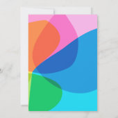 Colorful Abstract Geometric Graduation Party Kaart (Achterkant)