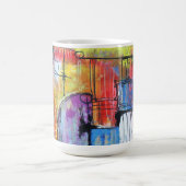 Colorful Abstract Geometric  Koffiemok (Center)