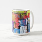 Colorful Abstract Geometric  Koffiemok (Voorkant rechts)