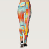 Colorful Abstract Geometric Leggings (Achterkant)