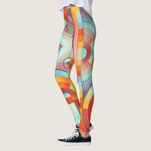 Colorful Abstract Geometric Leggings (Links)
