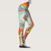 Colorful Abstract Geometric Leggings (Rechts)