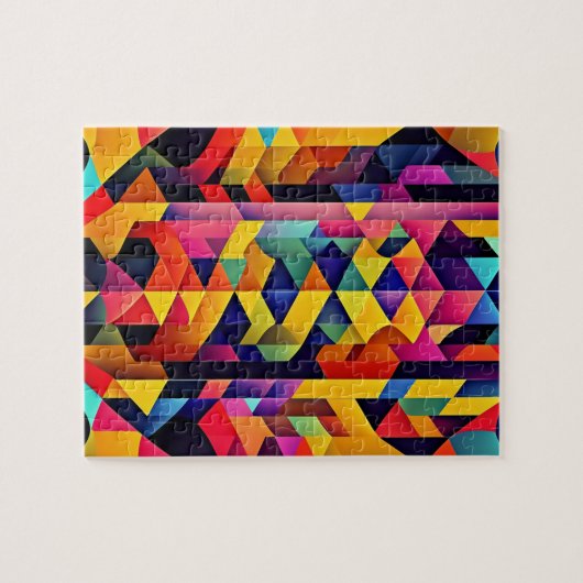 Colorful Abstract Geometric Legpuzzel (Horizontaal)