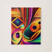 Colorful Abstract Geometric Legpuzzel (Verticaal)
