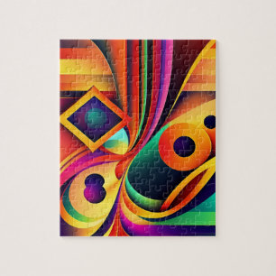 Colorful Abstract Geometric Legpuzzel
