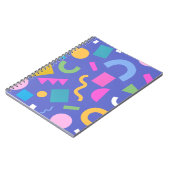 Colorful Abstract Geometric Memphis Style Pattern Notitieboek (Linkerzijde)