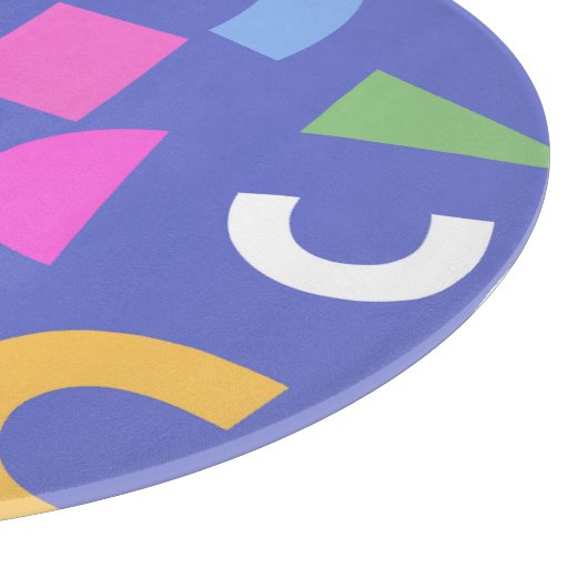 Colorful Abstract Geometric Memphis Style Pattern Snijplank (Hoek)