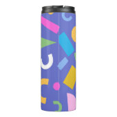 Colorful Abstract Geometric Memphis Style Pattern Thermosbeker (Achterkant)