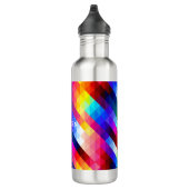 Colorful Abstract Geometric Pattern Personalised Waterfles (Rechts)