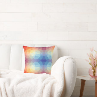 Colorful Abstract Geometric Rainbow   Kussen
