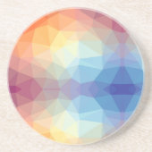 Colorful Abstract Geometric Rainbow Zandsteen Onderzetter (Voorkant)