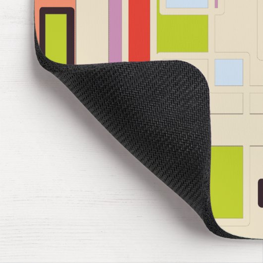 Colorful Abstract Geometric Rectangle Pattern Art Muismat (Hoek)