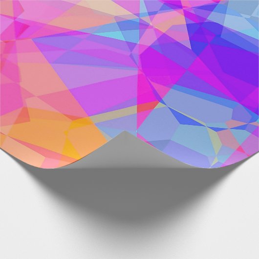 Colorful Abstract Geometric Shapes Prism Pattern Cadeaupapier (Hoek)