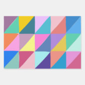 Colorful Abstract Geometric Triangle Patchwork Inpakpapier Vel (Voorkant)