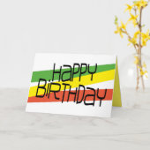 Colorful Abstract Geometrics Happy Birthday Kaart (Gele Bloem)