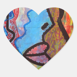 Colorful Abstract Graffiti Hart Sticker