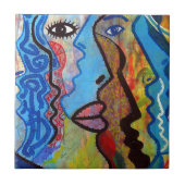 Colorful Abstract Graffiti Tegeltje (Voorkant)