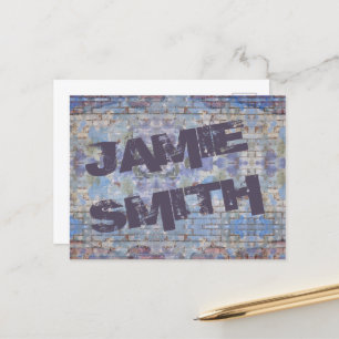 Colorful Abstract Graffiti Wall Street Art Briefkaart