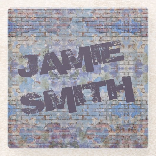 Colorful Abstract Graffiti Wall Street Art Glazen Onderzetter (Voorkant)