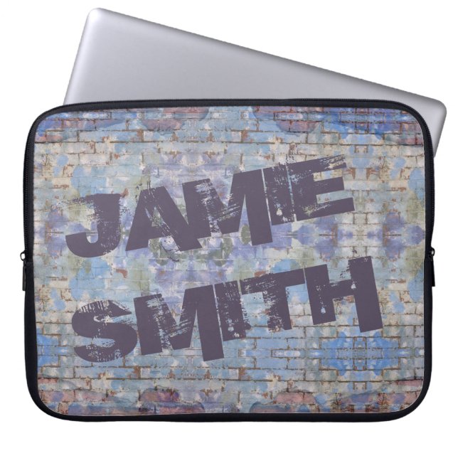 Colorful Abstract Graffiti Wall Street Art Laptop Sleeve (Voorkant)