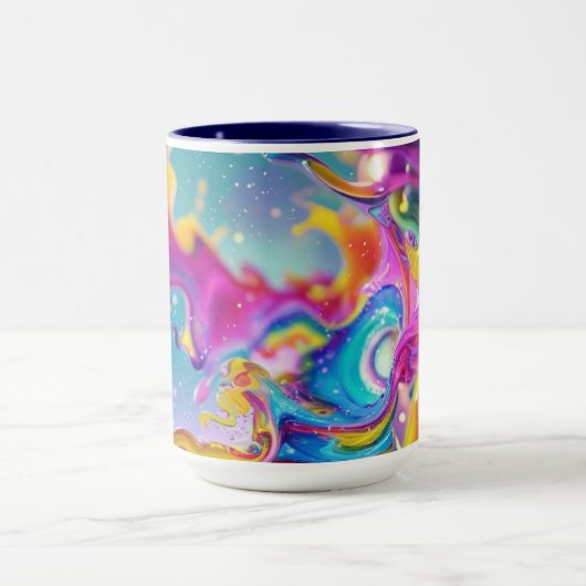 Colorful Abstract Graphic Modern Design 15oz Mok (Midden)