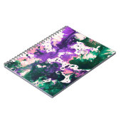 Colorful Abstract Green and Purple Splatter Paint Notitieboek (Linkerzijde)