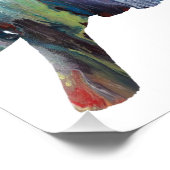 Colorful abstract Grossbeak-silhouet Foto Afdruk (Hoek)