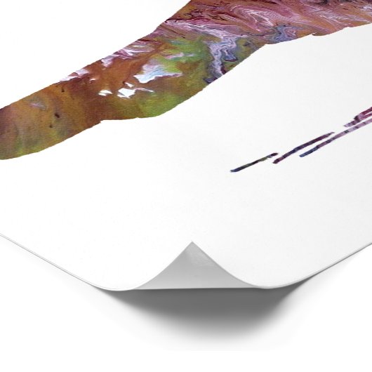 Colorful abstract Grouse silhouet Poster (Hoek)