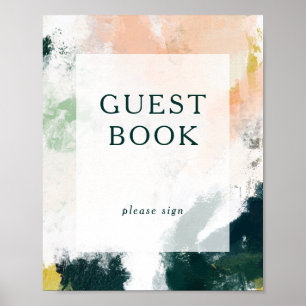 Colorful Abstract Guest Book Sign Poster