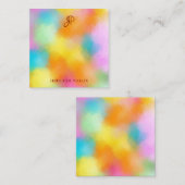 Colorful Abstract handgeschreven monogram Sjabloon (Voorkant / Achterkant)