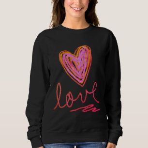Colorful Abstract Heart Wearable Art Trui