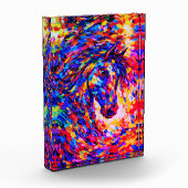 Colorful Abstract Horse Portrait Impasto Fotoblokken (Links)