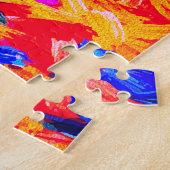 Colorful Abstract Horse Portrait Impasto Legpuzzel (Zijkant)