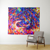 Colorful Abstract Horse Portrait Impasto Wandkleed (In Situ (horizontaal))