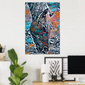 Colorful Abstract Horse Poster (Thuiskantoor)