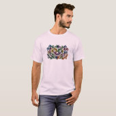 Colorful Abstract Human Pattern T-Shirt | Modern (Voorkant volledig)