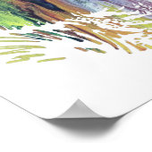 Colorful abstract Kiwi silhouette Poster (Hoek)