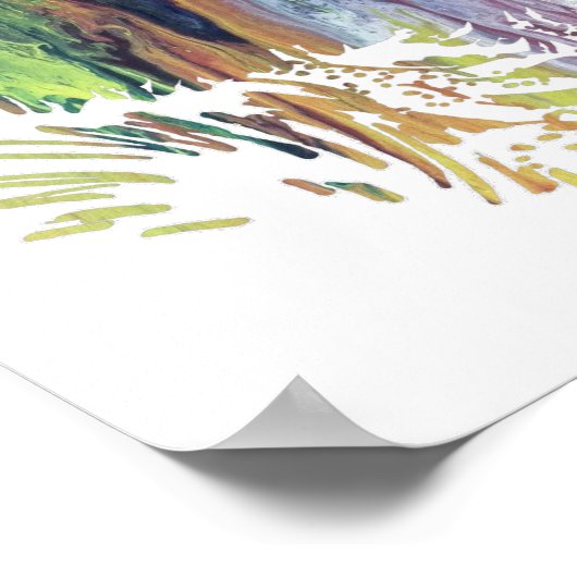 Colorful abstract Kiwi silhouette Poster (Hoek)