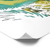 Colorful abstract Kiwi silhouette Poster (Hoek)