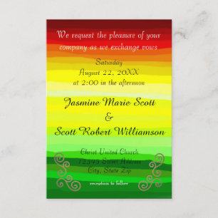 Colorful Abstract Lansdscape-3x5Wedding Invitation Kaart